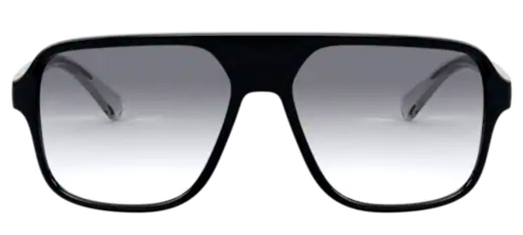 Dolce & Gabbana DG6134 Polarizado - Cinza transparente/Preto - 325781/57 -