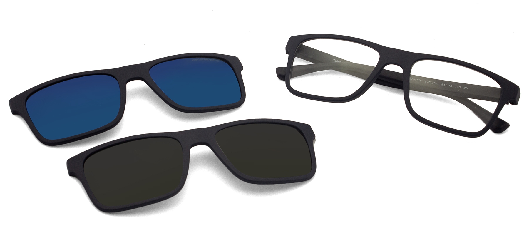 Empório Armani EA4115 - Clip On - Preto Fosco - 58011W/54 -
