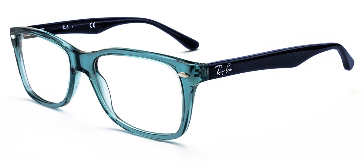 RAY BAN / RAY BAN ÓCULOS DE GRAU / RAY BAN RB5228/53 - AZUL/TRANSPARENTE - 5235