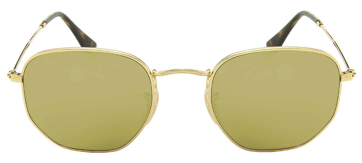 Ray-Ban Hexagonal RB3548 - Dourado/Marrom - 00151/51 -