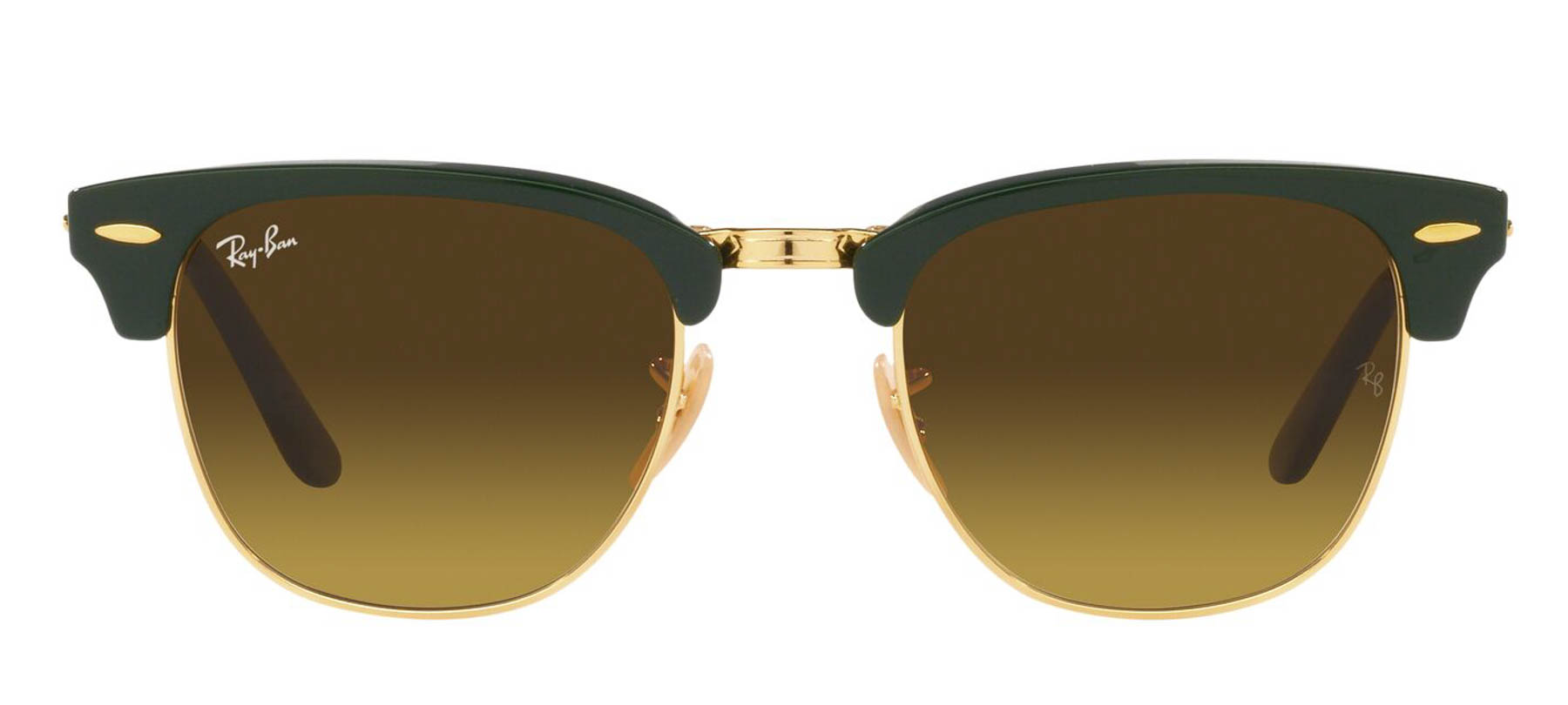 Ray-Ban Clubmaster Folding RB2176 - Verde/Dourado - 136885/51 -