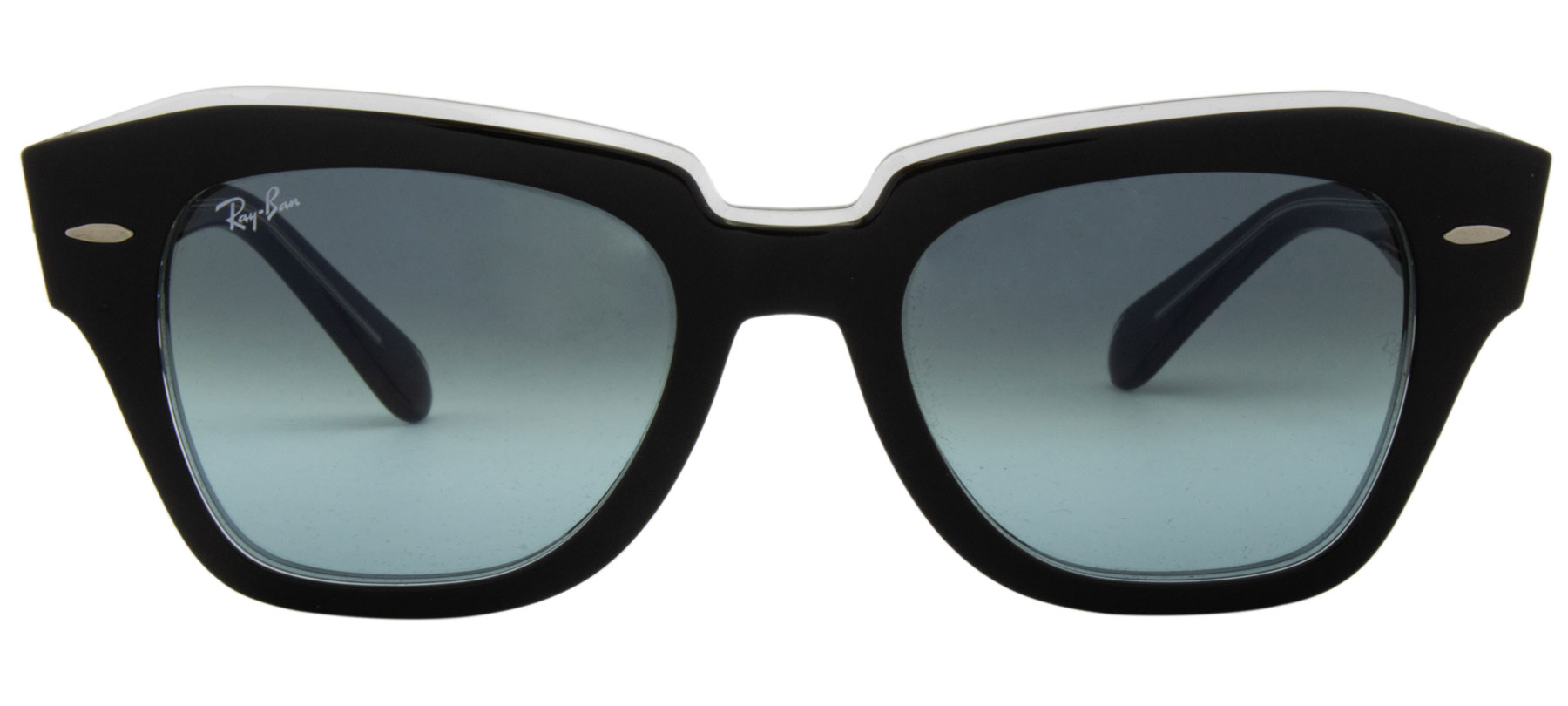 Ray-Ban State Street RB2186 - Preto/Marrom Transparente - 132241/52 -