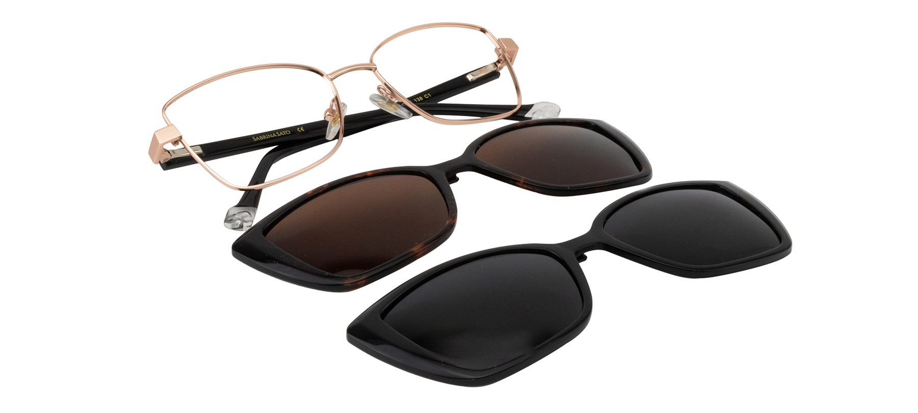 Sabrina Sato SS166 - Clip On - Marrom/Dourado - C5/55 -